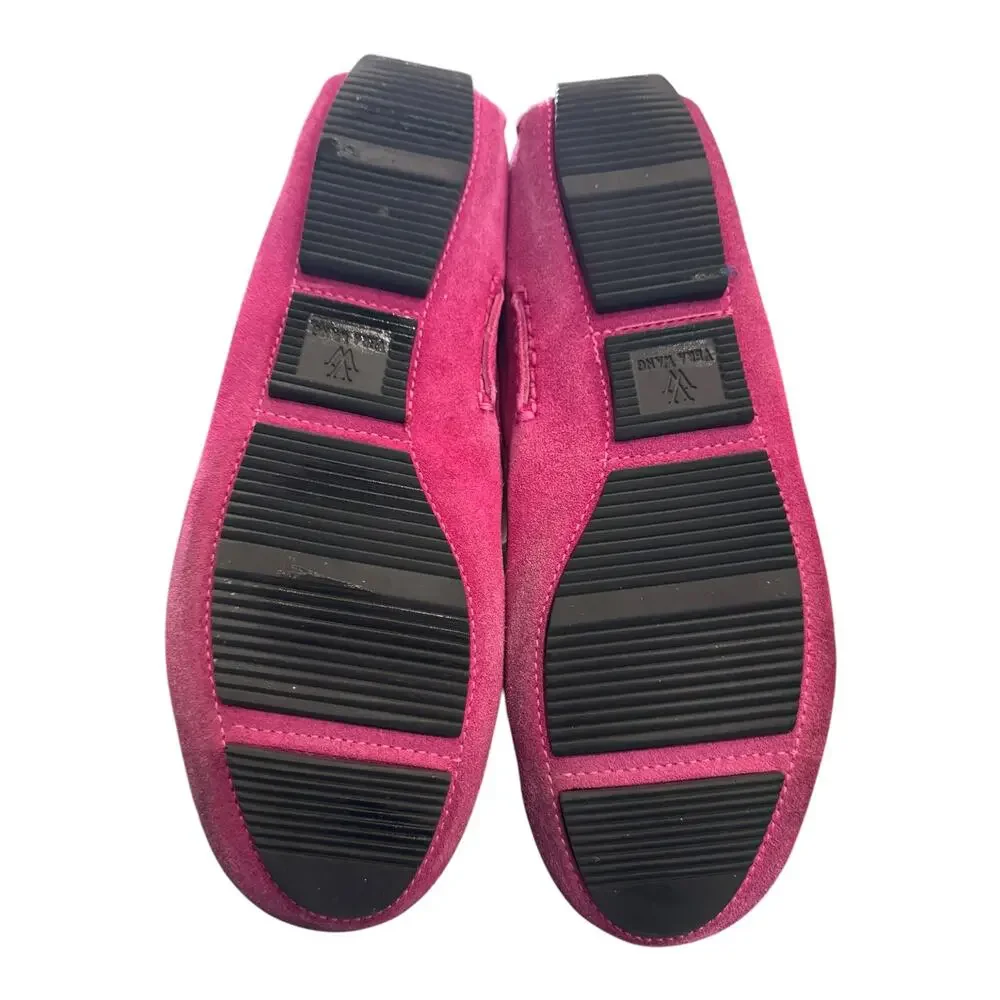 Vera Wang Dorian Pink Suede Moccasin Loafers Driving Shoes 8M EU 39